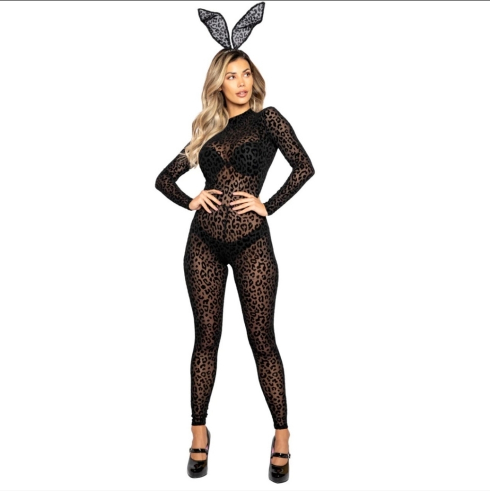 Roma Leopard bodysuit/catsuit sz M